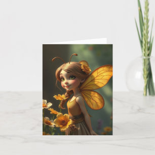 Spring Fairy Portrait Kaart