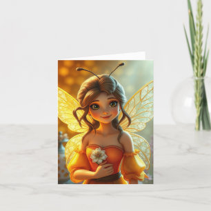Spring Fairy Portrait Kaart