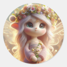 Spring Fairy Ronde Sticker