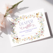 Spring Fairy Wildflower Garden Baby Luier Raffle Informatiekaartje