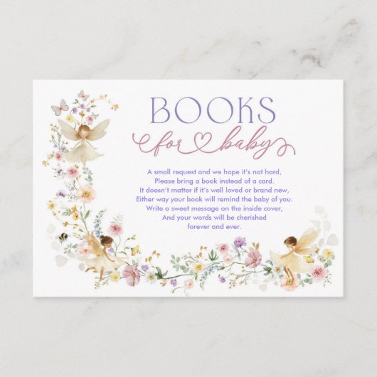 Spring Fairy Wildflower Meadow Boeken voor Baby Gi Informatiekaartje (Voorkant)