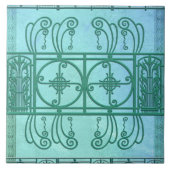 SPRING FANCY ART DECO: ELEGANT AQUA TEGELTJE (Voorkant)
