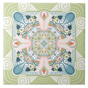 Spring Fantasy Mandala Tegeltje