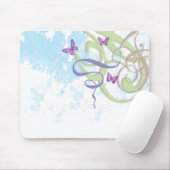 Spring Fantasy - Swirls & Butterflies - Mousepad Muismat (Met muis)