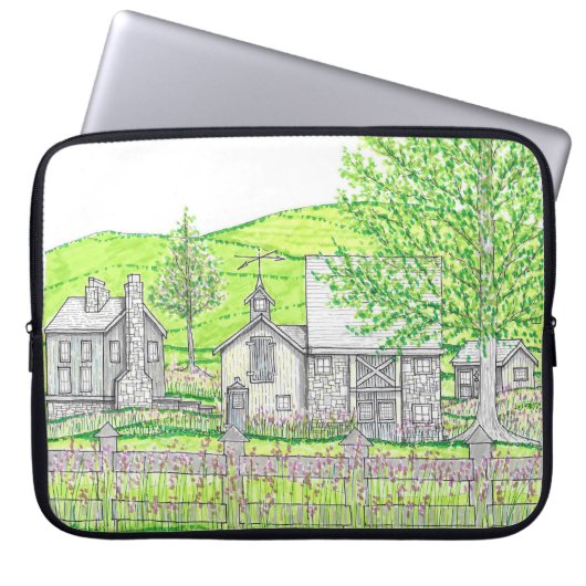 Spring Farm Laptop Case (Voorkant)