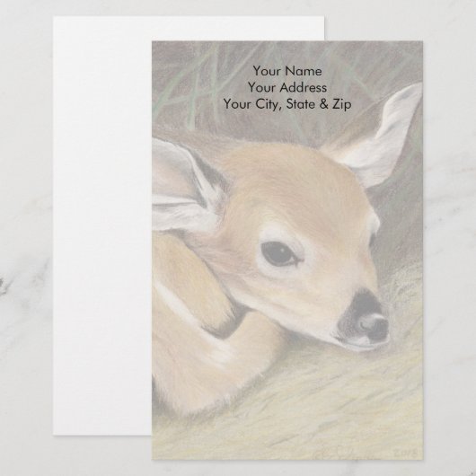 Spring Fawn Briefpapier (Voorkant / Achterkant)