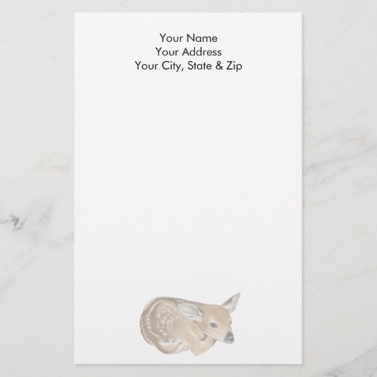 Spring Fawn Briefpapier (Voorkant)