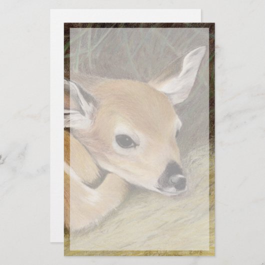 Spring Fawn Briefpapier (Voorkant / Achterkant)