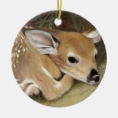 Spring Fawn Keramisch Ornament (Voorkant)