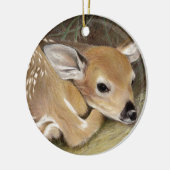 Spring Fawn Keramisch Ornament (Links)