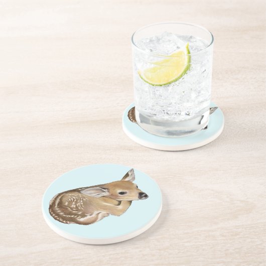 Spring Fawn Zandsteen Onderzetter (Zijkant)