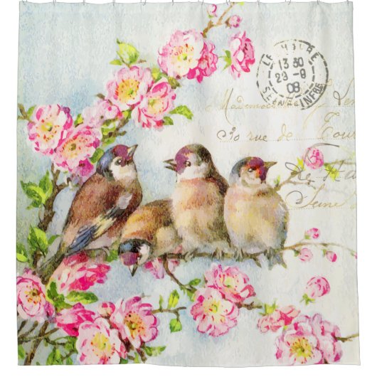 Spring Feathers Douchegordijn (Voorkant)