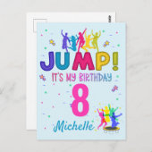 Spring feest Het is mijn verjaardag Trampoline Stu Briefkaart (Voorkant / Achterkant)