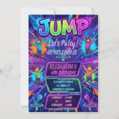 Spring feest met tie-dye neon glow sprong feest kaart (Voorkant)