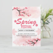 Spring Festival Flyer-Sjabloon Kaart (Staand voorkant)