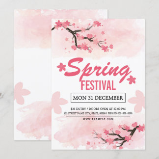Spring Festival Flyer-Sjabloon Kaart