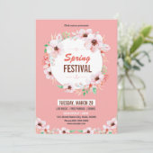 Spring Festival Invitation Flyer Template Kaart (Staand voorkant)