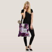 Spring Fever Paarse Bloemen Mode Tas (Op model)