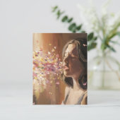 Spring Fever Woman surrealistisch Briefkaart (Staand voorkant)