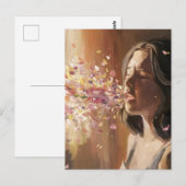 Spring Fever Woman surrealistisch Briefkaart (Voorkant / Achterkant)