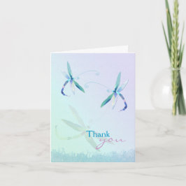 Spring Field Dragonflies Bruiloft Dank u Kaarten