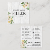 Spring Filler Aftercare Card Vierkante Visitekaartje (Voorkant / Achterkant)
