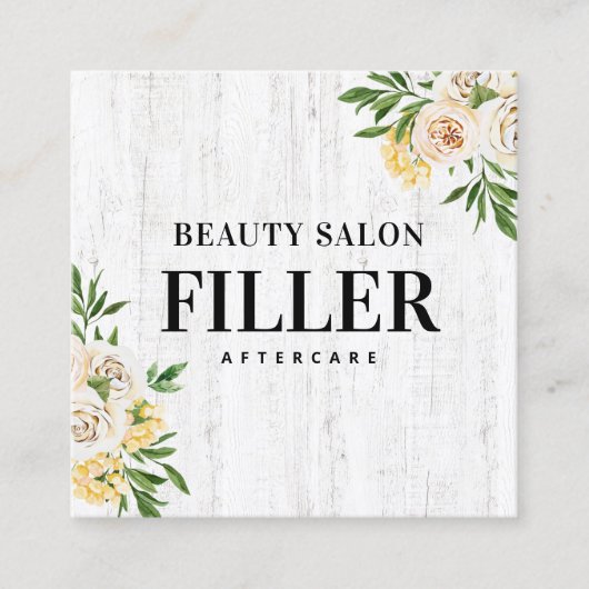 Spring Filler Aftercare Card Vierkante Visitekaartje (Voorkant)