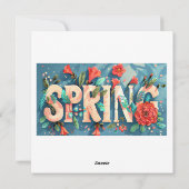 Spring Flat Holiday Kaart (Achterkant)