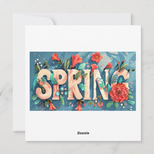 Spring Flat Holiday Kaart (Achterkant)