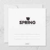 SPRING Flat Note-Kaart Bedankkaart (Achterkant)