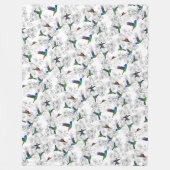 Spring Fleece Blancet Colorful Hummingbird Flying Deken (Voorkant)