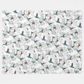 Spring Fleece Blancet Colorful Hummingbird Flying Deken (Voorkant (Horizontaal))