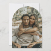 Spring Fleur de lis bruiloft zwart wit kunst foto Kaart (Achterkant)