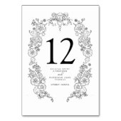 Spring Fleur de lis bruiloft zwarte witte kunst Kaart (Voorkant)