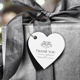 Spring fleur de lis elegante mono bruiloft dank u bedankjes labels