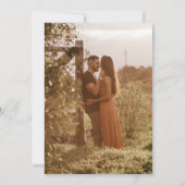 Spring Fleur de lis kunst zwart wit foto bruiloft Save The Date (Achterkant)