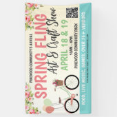 Spring Fling Banner met qr-code (Verticaal)