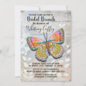 Spring Fling Butterfly Bridal Brunch Invitation Kaart (Voorkant)