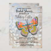 Spring Fling Butterfly Bruids Douche Uitnodiging (Voorkant / Achterkant)