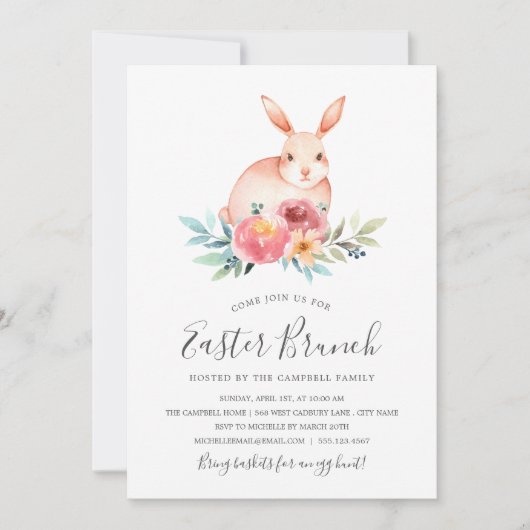 Spring Fling Easter Brunch Invitation Kaart (Voorkant)