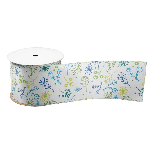 Spring Fling Floral Satijnen Lint (Spoel)