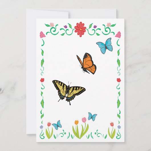 Spring Fling Invite Kaart (Achterkant)