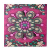 Spring Fling Magenta Mandala Tegeltje (Voorkant)