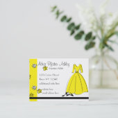 Spring Fling Mode Yellow Visitekaartje (Staand voorkant)
