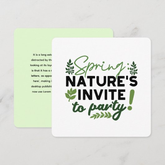 Spring Fling Party - Natuur's Celebration Call Feestdagenkaart (Voorkant / Achterkant)