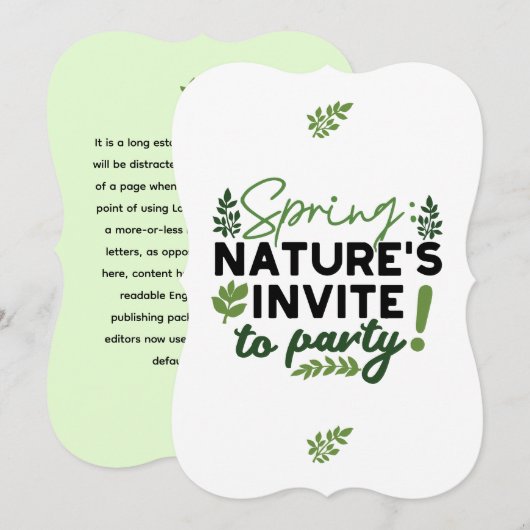 Spring Fling Party - Natuur's Celebration Call Kaart (Voorkant / Achterkant)