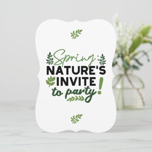 Spring Fling Party - Natuur's Celebration Call Kaart (Staand voorkant)