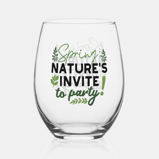 Spring Fling Party - Natuur's Celebration Call Wijnglas Zonder Voet (Voorkant)