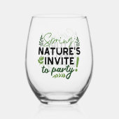 Spring Fling Party - Natuur's Celebration Call Wijnglas Zonder Voet (Achterkant)