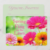 Spring Fling Pink Daisy Floral (Voorkant / Achterkant)